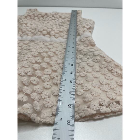 Banana‎ Republic Embroidered Floral Round Neck Peplum Top Cream Women's Size 0 - Picture 6 of 8